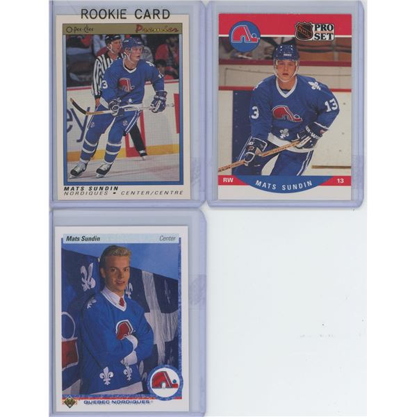 3 X Sundin Rookie Cards