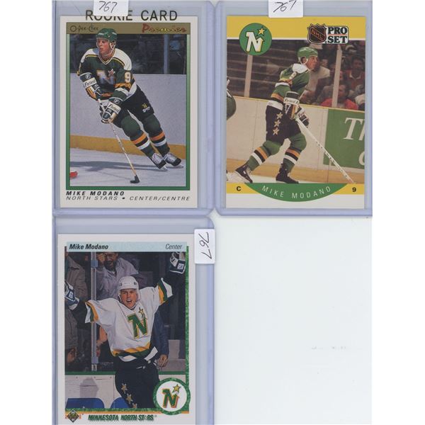 3 X Modano Rookie Cards