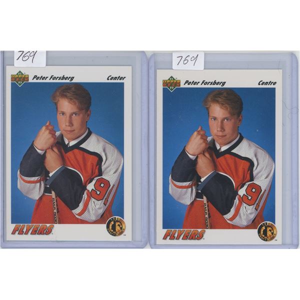 2 X Forsberg Upper Deck Rookies (Eng. + Fr)