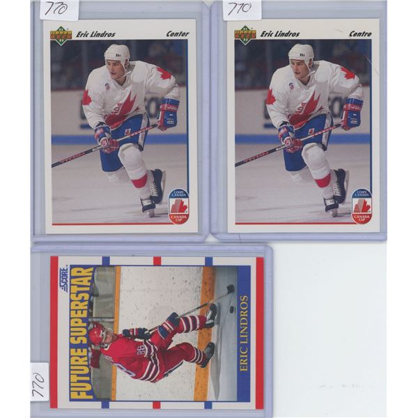 Lindros Score Rookie and 1st Tyear Upper Deck Eng + Fr