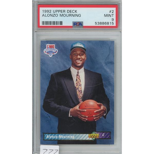 1992 Alonzo Mourning Upper Deck Rookie PSA 9