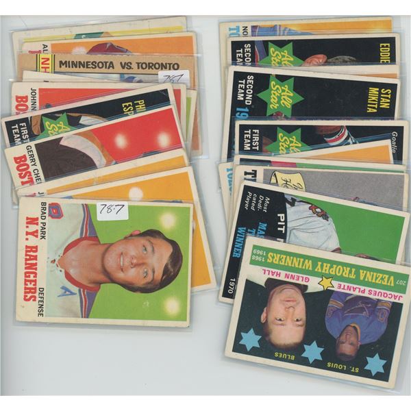 20 Early 1970s OPC Cards Poor Condition - Glue on Back or Creased
