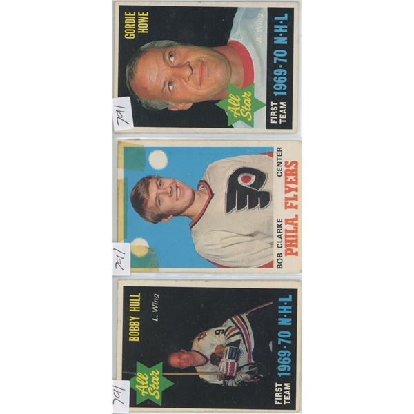 Howe, Hull, and Bobby Clarke Rookie OPC *Poor Condition*