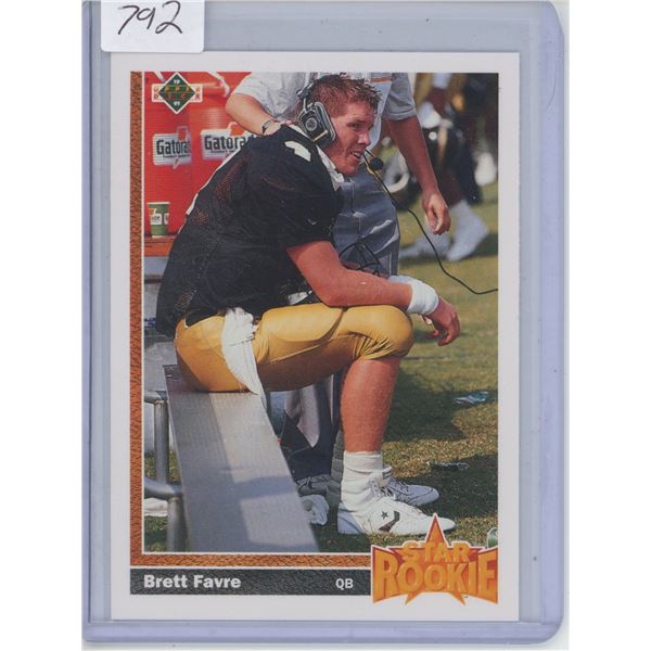 Favre Rookie Card 1991 Upper Deck #13