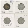 Image 1 : 4 - 25¢ Silver Coins Canada -
