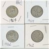 Image 1 : 4 - 25¢ Silver Coins Canada -