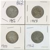Image 1 : 4 - 25¢ Silver Coins Canada -