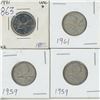 Image 1 : 4 - 25¢ Coins Canada, 3 Silver, 1 Newer Non-Silver