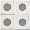 Image 2 : 4 - 25¢ Silver Coins Canada -
