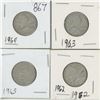 Image 1 : 4 - 25¢ Silver Coins Canada -