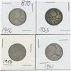Image 1 : 4 - 25¢ Silver Coins Canada -
