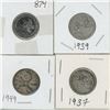 Image 1 : 4 25¢ Coins Canada, 3 Silver, 1 Newer Non-Silver