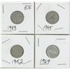 Image 1 : 4 - 10¢ Silver Coins Canada -