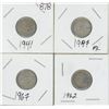 Image 1 : 4 - 10¢ Silver Coins Canada -