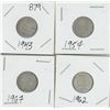 Image 1 : 4 - 10¢ Silver Coins Canada -