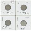 Image 1 : 4 - 10¢ Silver Coins Canada -