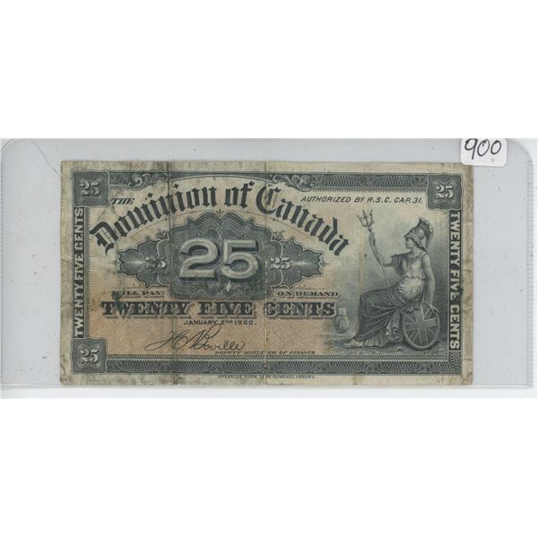 Dominion of Canada 25¢ Shinplaster