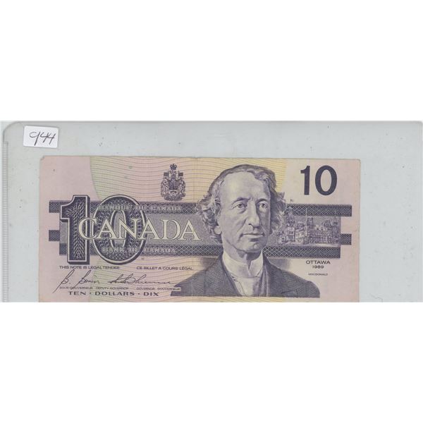 1989 Canadian $10 BillCanadian $10 Bill
