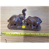 Image 1 : HAND CARVED ELEPHANTS
