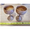 Image 1 : 2 WOODEN GOBLETS