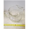 Image 2 : clear glass pitcher w/ flower etching