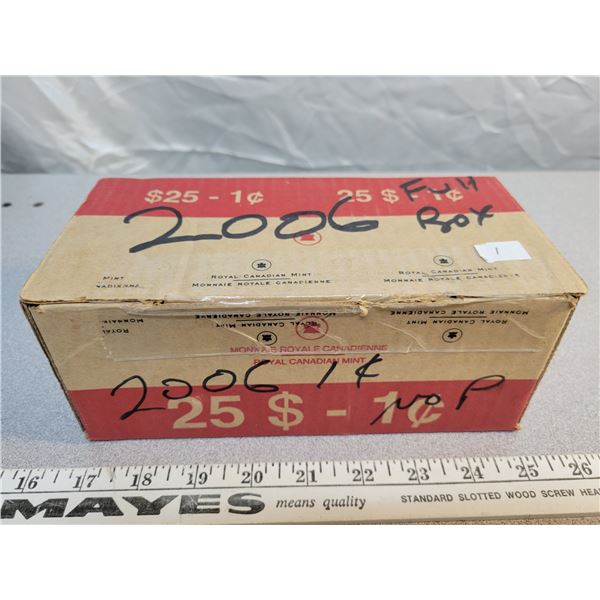 Mint box "50 Rolls" 2006 Canadian 1Cent Rolls