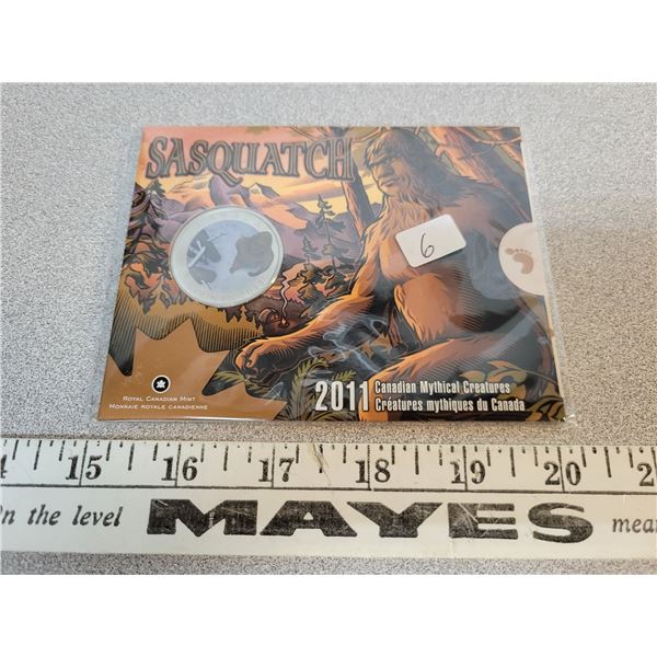 2011 RCM Sasquatch Colorized Coin