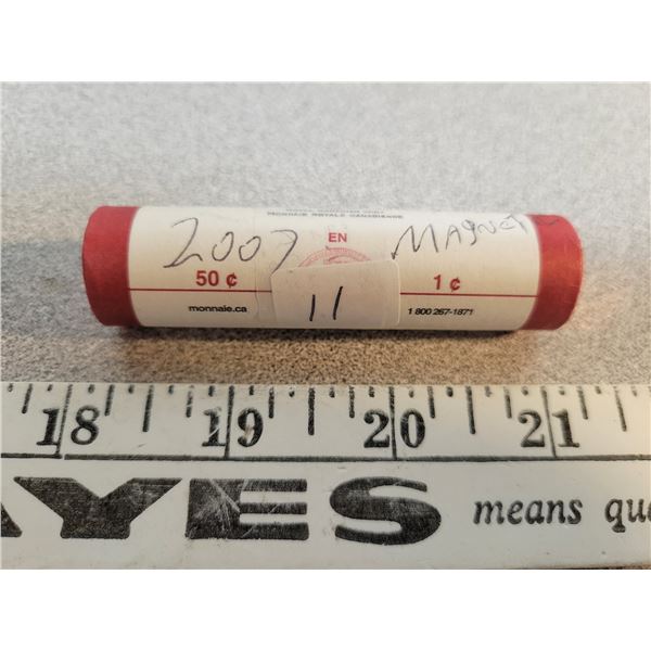 1 mint roll 2007 1cent Canadian