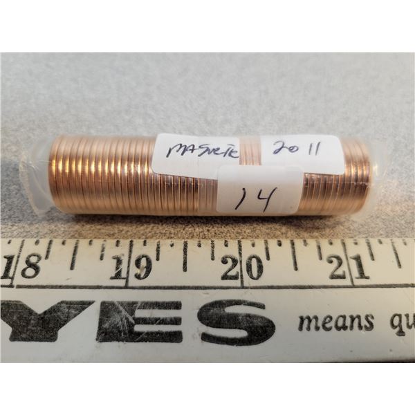 1 roll 2011 1cent Canadian Magnetic