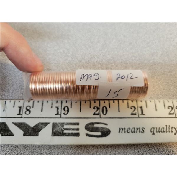 1 Roll 2012 1cent Canadian Magnetic