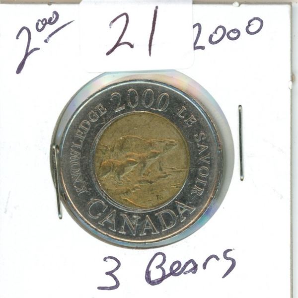 2000 Toonie 3 polar bears Schmalz Auctions 2000 Toonie 3 polar bears Schmalz Auctions