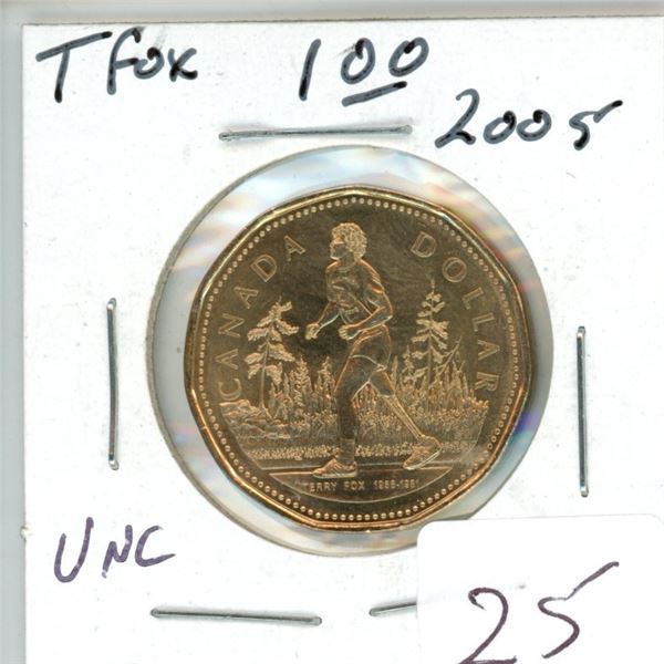 Terry Fox 2005 loonie UNC