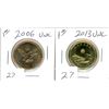 Image 1 : (1) 2013 loonie UNC & (1) 2006 Loonie UNC