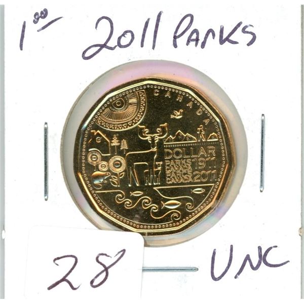 (1) 2011 Parks Loonie UNC
