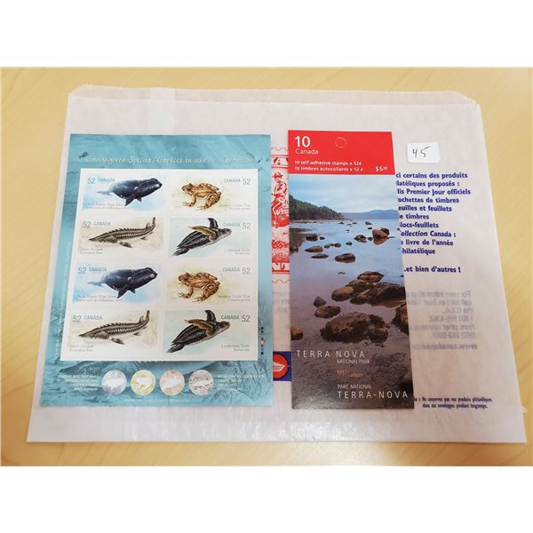 Canada Engraved spieces stamps + Terra Nova Set