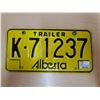 Image 1 : Alberta trailer plate