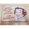 Image 1 : 8x11 3/4 inch sign "screw em"