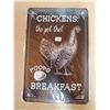 Image 1 : 8x11 3/4 inch sign "poops breakfast"