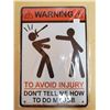 Image 1 : 8x11 3/4 inch sign "warning"