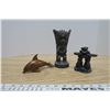 Image 1 : Beautiful 5in Dolphin, God of Money Tiki, Inuksuk