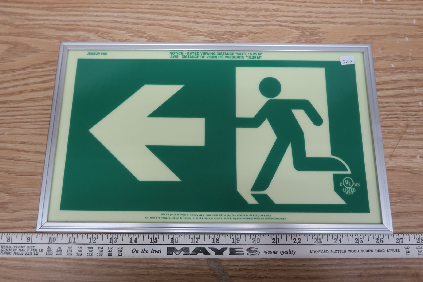 Run This Way Sign Run this Way Glow in the Dark Industrial Sign