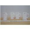 Image 3 : 4 Beautiful 6in. Milkglass Mugs