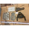 Image 1 : Lot of Cast Stove Pot Holders, Door, Etc