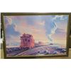 Image 3 : Train/American West Painting - 40x27in.