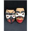 Image 1 : 8" HAND CARVED NATIVE ART MASKS LOT