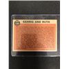 Image 2 : 1962 Topps Set Break #140 Babe Ruth/Lou Gehrig