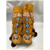 Image 1 : First Nations Beaded Footwear Mukluks Foot Approx: 10x3.5" & 14"Tall