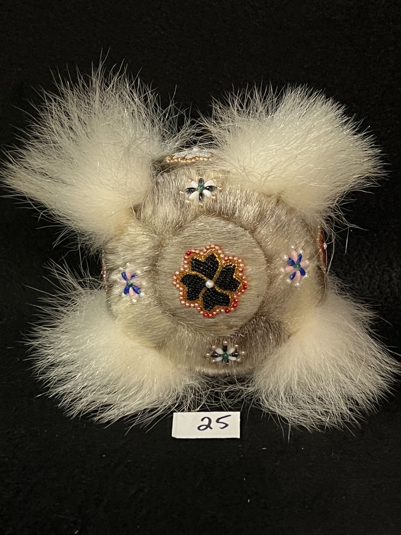 Double Ball Inuit Inuit Beaded Ball Handmade - Beautiful Ball Approx 6