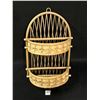 Image 1 : Wicker Wall Mount Shelf / Display Smaller Approx: 17.5"T 12"W 6.5"D