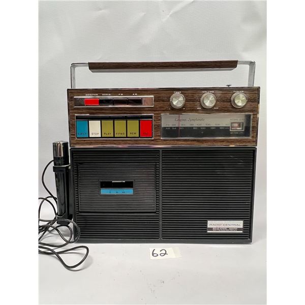 Vintage Longines Symphonette Cassette Radio w/mic RCR-100 Appr: 11.5x9"